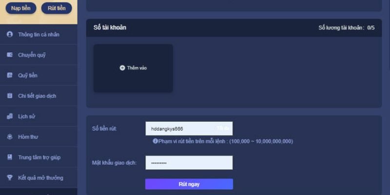 Cách rút tiền S666