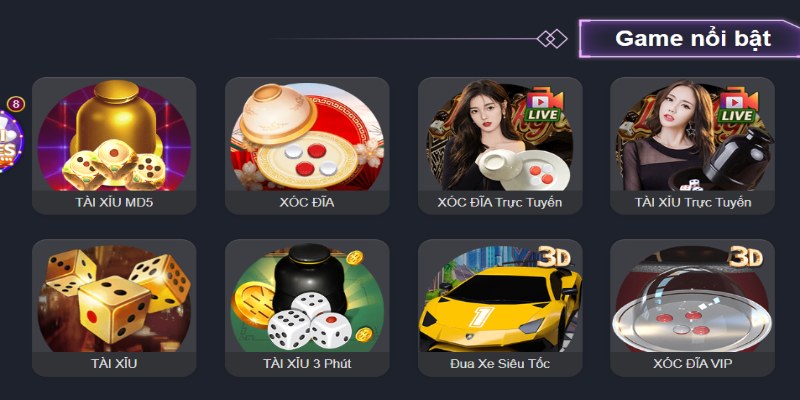 Trang chủ có những trò chơi nào nổi bật nhất?